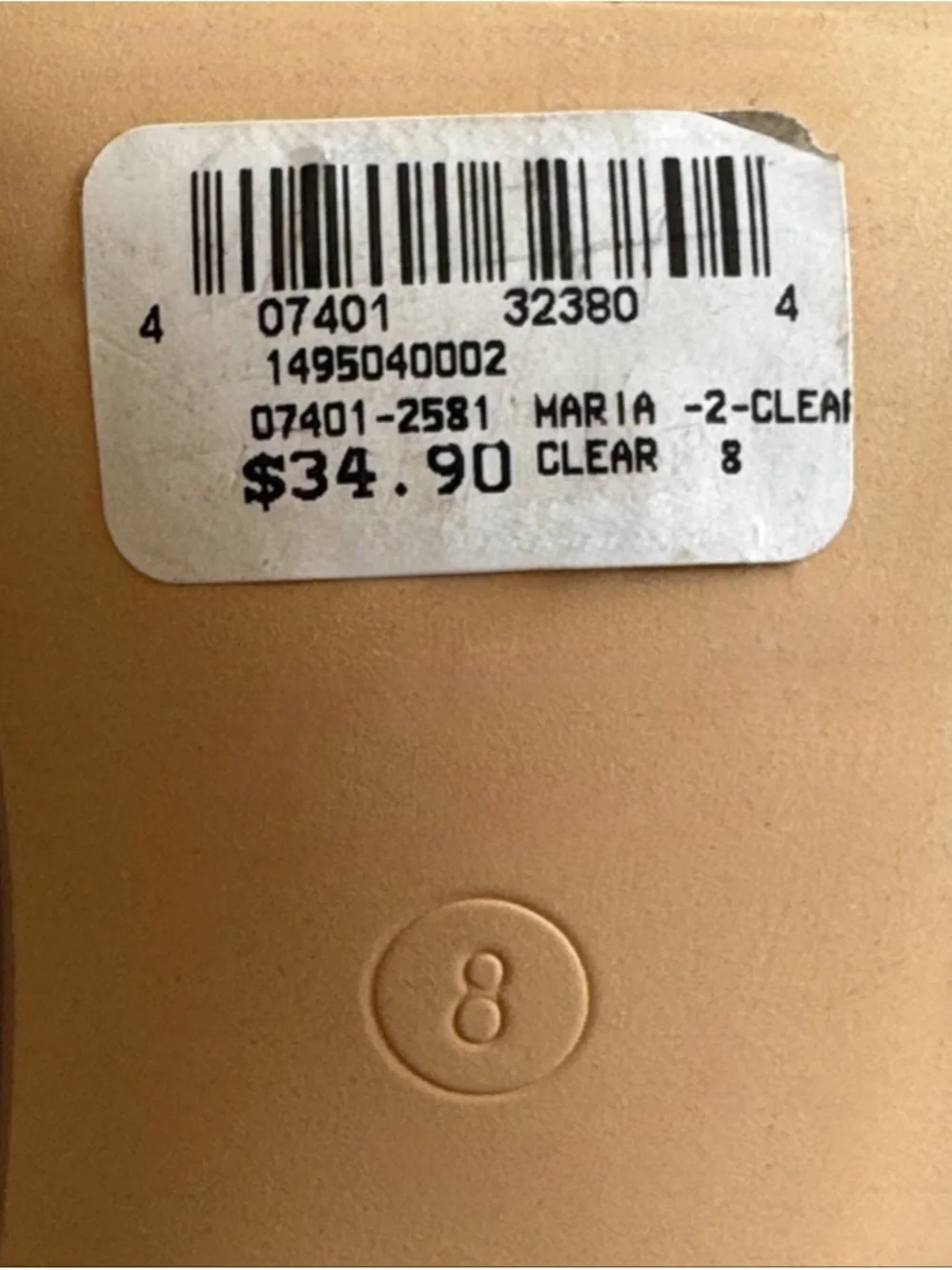 Beautiful & Versatile Translucent Sandals with 4” Block Heels - Size 8 - Picture 4 of 4